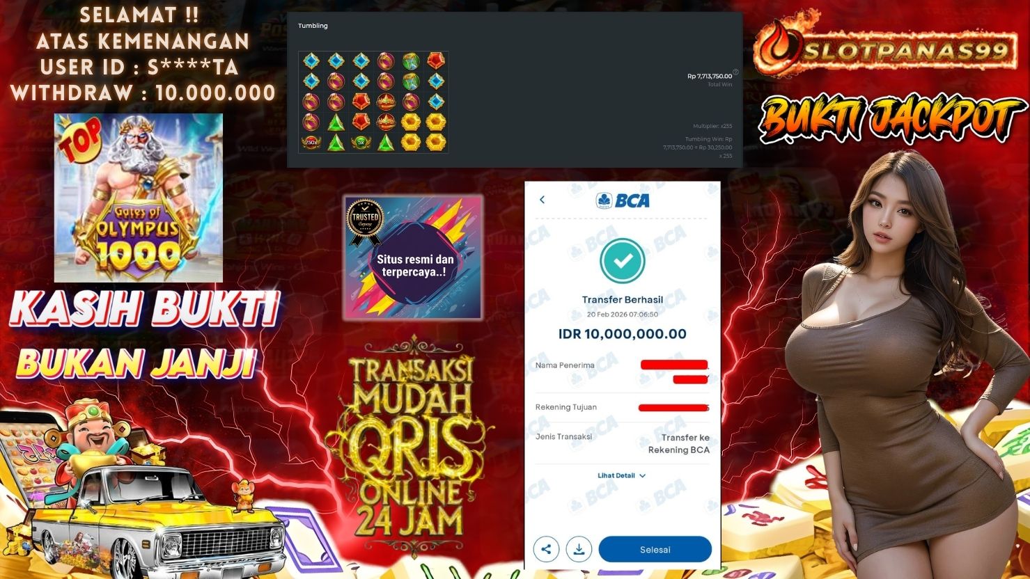 SLOTPANAS99 JACKPOT SLOT GATES OF OLYMPUS 1000